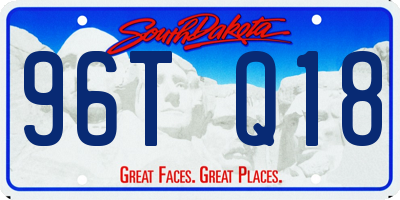 SD license plate 96TQ18