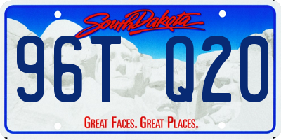 SD license plate 96TQ20