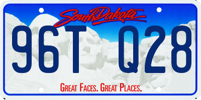 SD license plate 96TQ28
