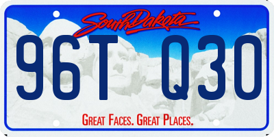 SD license plate 96TQ30