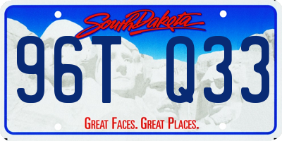 SD license plate 96TQ33