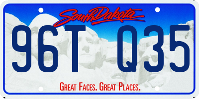 SD license plate 96TQ35