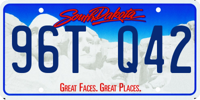SD license plate 96TQ42