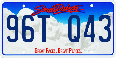 SD license plate 96TQ43
