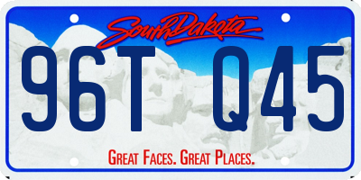 SD license plate 96TQ45