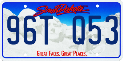 SD license plate 96TQ53
