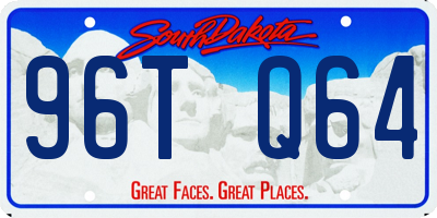 SD license plate 96TQ64