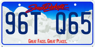 SD license plate 96TQ65