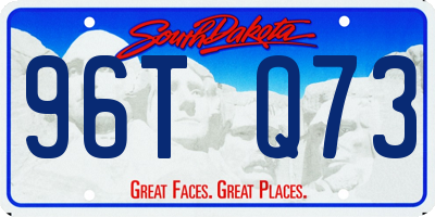 SD license plate 96TQ73