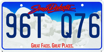 SD license plate 96TQ76