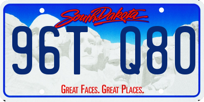 SD license plate 96TQ80