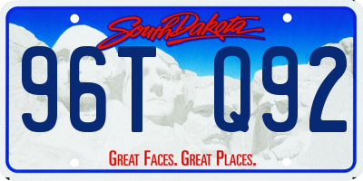 SD license plate 96TQ92