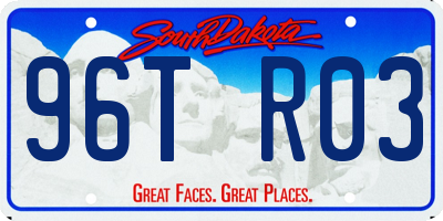 SD license plate 96TR03
