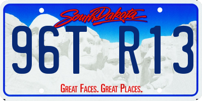 SD license plate 96TR13