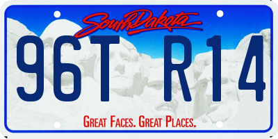 SD license plate 96TR14