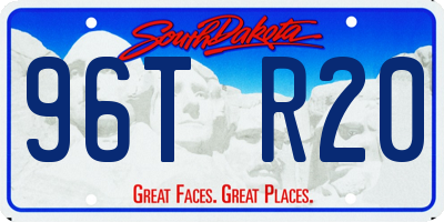 SD license plate 96TR20