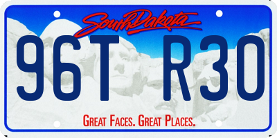 SD license plate 96TR30