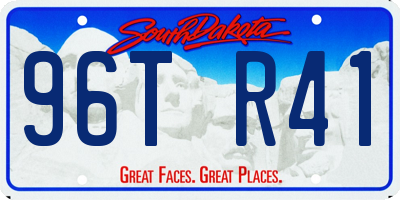SD license plate 96TR41