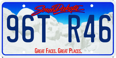 SD license plate 96TR46