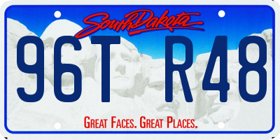 SD license plate 96TR48