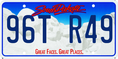 SD license plate 96TR49