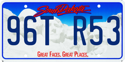 SD license plate 96TR53