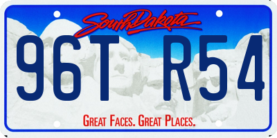 SD license plate 96TR54