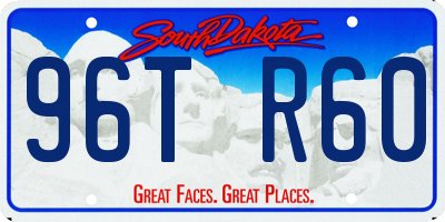 SD license plate 96TR60