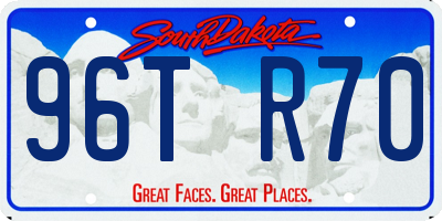 SD license plate 96TR70