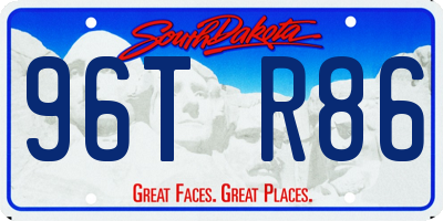 SD license plate 96TR86