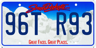 SD license plate 96TR93