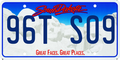SD license plate 96TS09