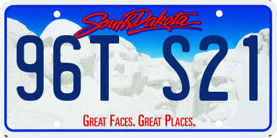 SD license plate 96TS21