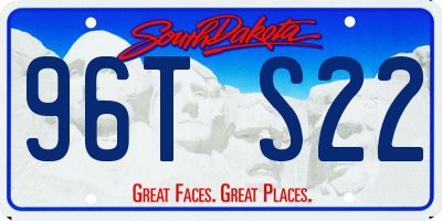 SD license plate 96TS22