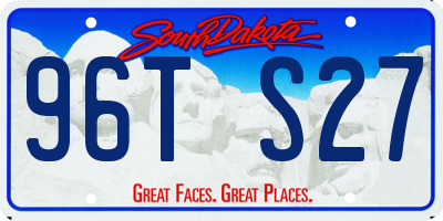 SD license plate 96TS27