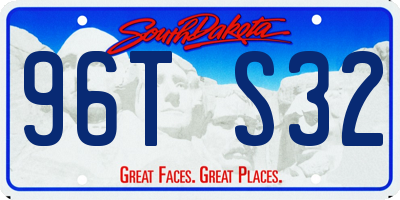 SD license plate 96TS32