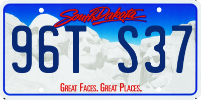 SD license plate 96TS37
