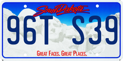 SD license plate 96TS39