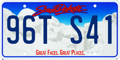 SD license plate 96TS41