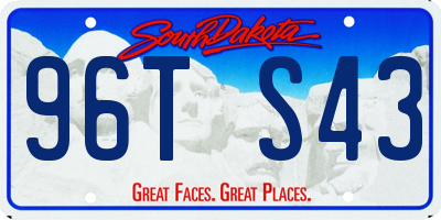 SD license plate 96TS43