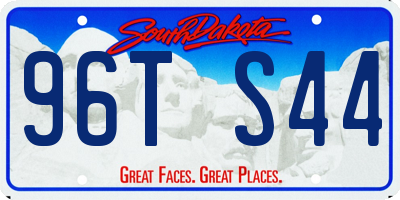 SD license plate 96TS44