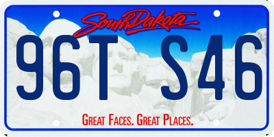 SD license plate 96TS46