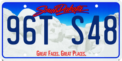 SD license plate 96TS48