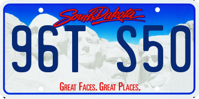 SD license plate 96TS50
