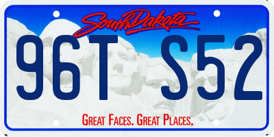 SD license plate 96TS52