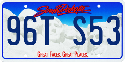 SD license plate 96TS53