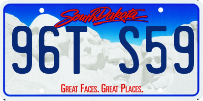 SD license plate 96TS59