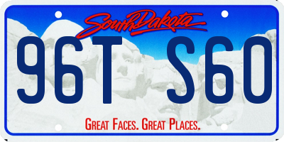SD license plate 96TS60