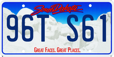 SD license plate 96TS61