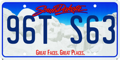 SD license plate 96TS63